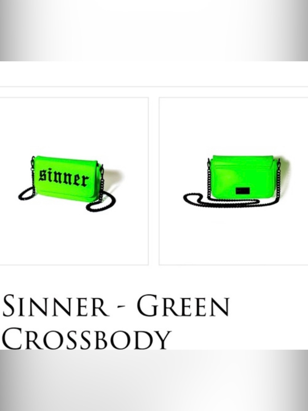 Sinner Green Crossbody Bag - Neon Green